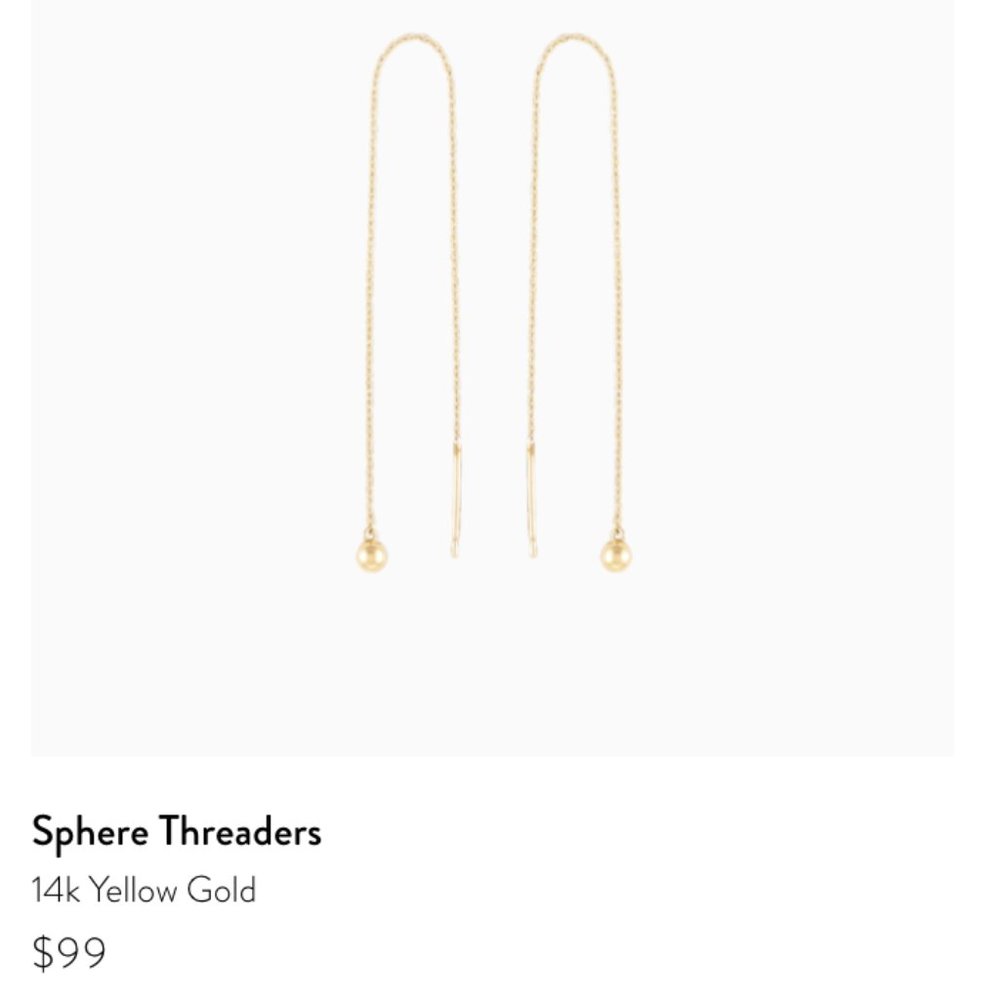 Mejuri 14k Yellow Gold Sphere Threaders